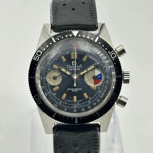 Dreffa Skin Diver Chronographe Swisse Valjoux 7733 steel case 38mm MaurenceMo... - Imagen 1 de 10