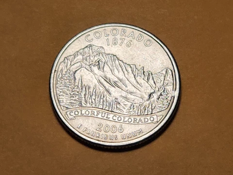 2006 P Colorado State Quarter Cud Or Interior Die Break Chip Mint Error Coin Cover