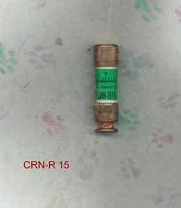 FUSIBLE DE RETARDO DE TIEMPO CRN R 16 15 AMP 250 VOLTIOS CRN-R 15 - Imagen 1 de 2