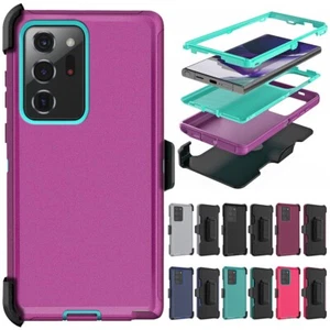 For Samsung Galaxy Note20 / Note 20 Ultra 5G Heavy Duty Hybrid Case Cover Clip - Picture 1 of 54