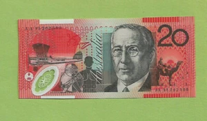 1995  AUSTRALIAN  FRASER / EVANS  POLYMER  $20 NOTE  #AA 95262560, FIRST PREFIX - Bild 1 von 2