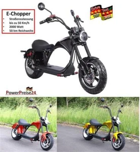 Elektro Scooter Coco Bike E-Chopper mit Straßenzulassung bis zu 50 km/h schnell - Bild 1 von 14