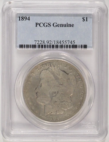 1894 Morgan Silver Dollar $1 Philadelphia PCGS Genuine 18455745 Cover