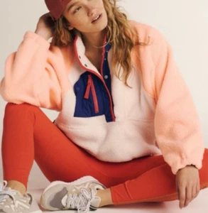 ABRIGO CHAQUETA POLAR JERSEY BLOQUES DE COLORES FREE PEOPLE FP MOVEMENT HIT THE SLOPES M - Imagen 1 de 12