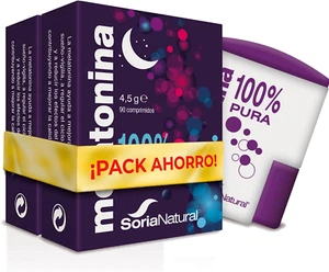 PACK 2x Soria Natural Melatonina Pura 1mg, Comprimidos para Dormir Profundamente - Imagen 1 de 7