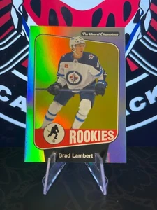 Brad Lambert 2024-25 UD Parkhurst Champions Rainbow Foil Parallel RC Card #257 - Foto 1 di 2
