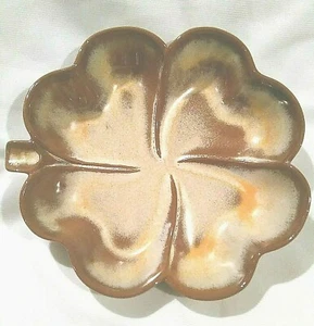 FRANKOMA 223 Pottery Clover Candy Snack Dish Ashtray DESERT GOLD 6.25" - Picture 1 of 6