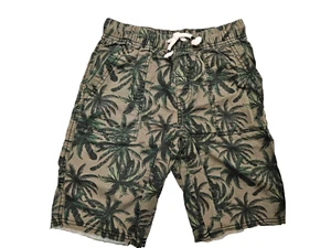 Crazy 8 Green Shorts Palm Trees Elastic Waist size 12 - Picture 1 of 7