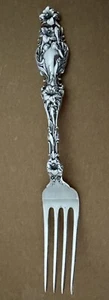 WHITING MFG LILY 7 5/8” STERLING TRUE DINNER FORK OLD PIECE - Picture 1 of 4