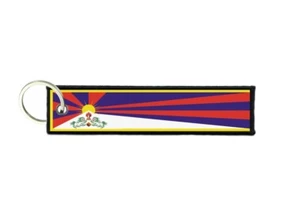 Keychain key ring tags fabric motorcycles car biker cute flag tibet - Bild 1 von 1