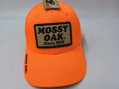 Mossy Oak Desde 1986 Blaze Safety Naranja Malla Camionero Snapback Gorra Gorra Hombres Mujeres Foto 1 de 4