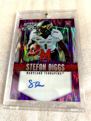 2015 STEFON DIGGS - PANINI PRIZM PURPLE FLASH AUTO ROOKIE RC # 88/99 (NICE!)🔥🔥 - Image 1 of 3