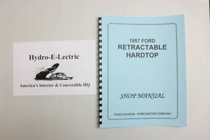 1957 1958 1959 Ford Retractable Convertible Service/Shop Manual - NEW! - Picture 1 of 2