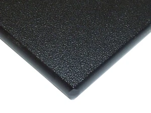 Black Marine Board HDPE Polyethylene Plastic Sheet 1/4” - 0.250" Thick Textured - Picture 1 of 3