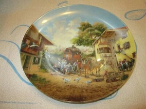 "UNKUNIT BER BOSTKUTSCHE" COLLECTOR PLATES--1986 BRADEX / NR:22-C32-12 / 7.5" - Picture 1 of 7