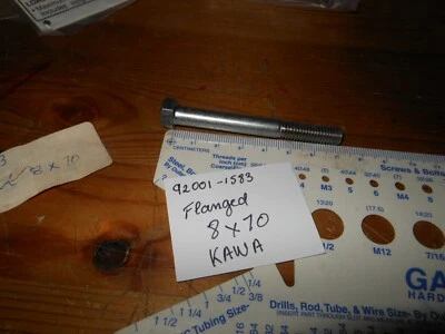 Nuevo de Lote Original Kawasaki H1R MACH III KL650-A12 +++ 8 X 70 Perno Brida # 92001-1583 Foto 1 de 2