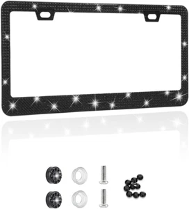 Bling Cornice Targa, Copritarga Scintillante con Rhi Multisfaccettato - Foto 1 di 12