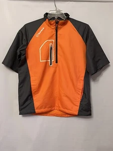 SUNICE SPORT X20ct Herren Small 1/2 Zip Pullover Kurzarm Orange Grau Jacke - Bild 1 von 7