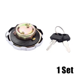 Universal Aluminum Motorcycle Locking Fuel Cap ATV Gas Fuel Tank Cap Cover Kit - Picture 1 of 11