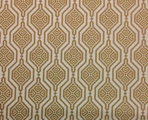 BALLARD DESIGN CHANNING MALTA InsideOut® GOLD GEOMETRIC FABRIC BY THE YARD 57"W - Picture 1 of 6