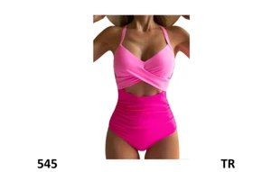 Eomenie Women 1Piece Swimsuits Tummy Control Cutout High Waisted Bathing Suit XL - Picture 1 of 7