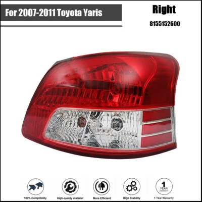 Conjunto de lanterna traseira compatível com Toyota Yaris 2007-2011 sedã passageiro lateral direita - Imagem 1 de 4