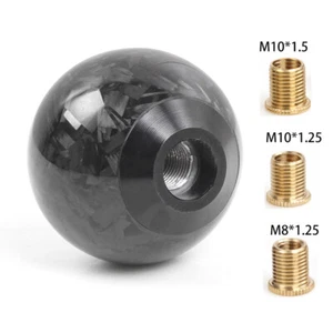 52mm Black Ball Shape Shifter Head Lever Forged Carbon Fiber Car Gear Shift Knob - Bild 1 von 9