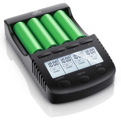 Aplic Power Akku Ladegerät Universal Akku Ladestation 4 Bay Battery Charger - Bild 1 von 4