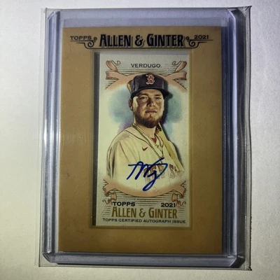 2021 Topps Allen & Ginter's - Framed Mini Autographs Alex Verdugo #FMA-AV (AU) - Image 1 of 2