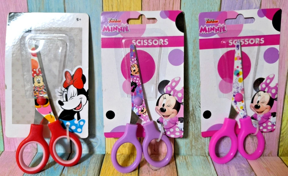 Kinderschere Disney Minnie Mouse  Bastelschere runde Spitze Schere Kinder Motiv - Bild 1 von 1