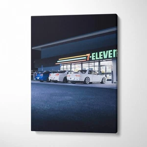 Nissan GTR R34 Skyline High Resolution Museum Quality Vertical Car Canvas Print - Picture 1 of 14