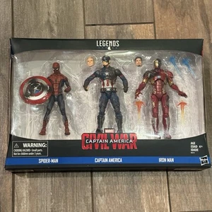 2015 Hasbro Marvel Legends 3er-Pack Civil War Captain America Spider-Man Iron Man - Bild 1 von 15