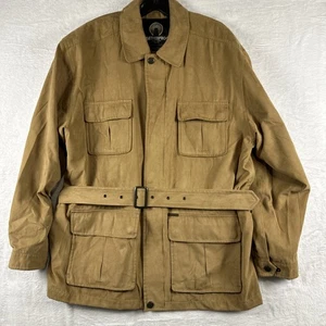 Weatherproof Garment Company  Safari Jacket Belt Workwear Coat Tan Men’s Sz L - Picture 1 of 14