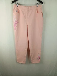Quacker Factory DreamJeannes Short Pull-On Slim NWT Large Shell Pink A346679 - Picture 1 of 10