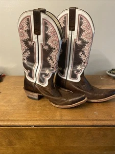 Ariat Alameda Cowgirl Boot Women's 9B SnipToe Weathered Brown MSRP $249 Nice - Picture 1 of 5