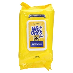 Toallitas desodorizantes antibacterianas con bicarbonato de sodio, para perros, salpicaduras tropicales, 100 - Imagen 1 de 2