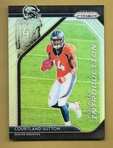 COURTLAND SUTTON 2018 PANINI PRIZM SILVER ROOKIE RC CARD #RI-15 BRONCOS NFL - Foto 1 di 2