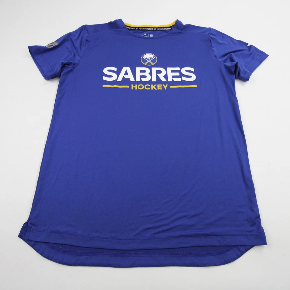 Buffalo Sabres Fanatics NHL Pro Authentics Short Sleeve Shirt Men's Blue Used - Image 1 of 1