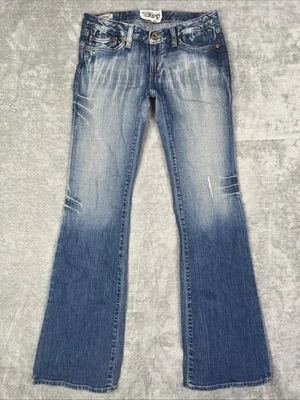 Jeans feminino Big Star 28R - 29Wx32L azul bota doce elástica cintura ultra baixa jeans - Imagem 1 de 4