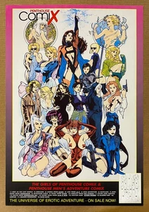 1995 Penthouse Comix Werbeplakat von Adam Hughes Vintage original gerollt - Bild 1 von 3