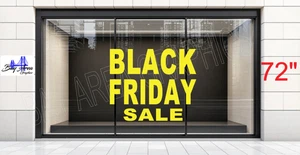 BLACK FRIDAY SALE Window Decal Sign ORACAL 651 Vinyl Sticker Business - Picture 1 of 18