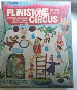 Kohner Flintstone Circus Game 1965 azione acrobati ti muovi completo - Foto 1 di 4