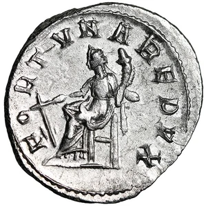 GOOD LUCK DIET große römische Silbermünze mit COA Fortuna HOCHWERTIG zertifiziert GROSS - Bild 1 von 5