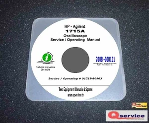 HP 1715A Oscilloscopes Service - Operating Manual CD With 25" x 11" Diagrams - Picture 1 of 1