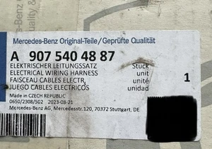 Mercedes Sprinter W907 Power Steering Cable Wiring Harness A9075404887 - Picture 1 of 4