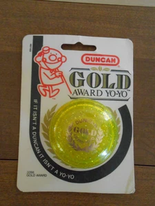 Vintage 1986 Duncan Gold Award Yo-Yo NOS 3266 Gold Award Neon Green-Yellow - Picture 1 of 2