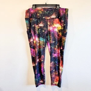 Leggings Torrid Active Galaxy Print taglia 3 pantaloni da allenamento tasca alta curvy - Foto 1 di 8