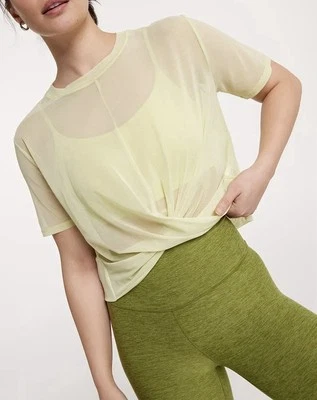 Camiseta recortada de malla frontal torcida Calia by Carrie Underwood talla S gimnasio atletismo NUEVA Foto 1 de 4