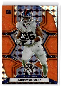 2022 Panini Mosaic Saquon Barkley #146 Mosaic Reactive Orange New York Giants - Picture 1 of 2