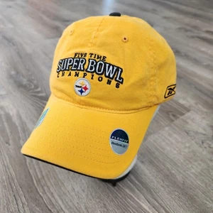 NWT 2005 Pittsburgh Steelers Five TIme Super Bowl Champions Reebok Strapback Hat - Picture 1 of 7